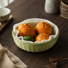 Hand Woven Bamboo Basket for Fruit, Bread, and Decor
