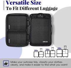 6-Piece Travel Compression Packing Cubes Set Luggage Organizer Bags for Carry-On