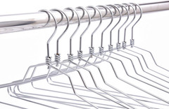 16″ Quality Metal Hangers, 10-Pack, Swivel Hook, Stainless Steel Heavy Duty