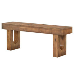 47 In. W X 17.7 In. H Brown Solid Wood Shoe Storage Bench