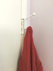 Bathroom Behind-the-door Hinge-Attached Towel Hook for Home or Travel