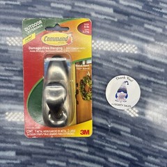 3M Command Outdoor Large Metal Hook, Foam Strips, 5Lb Hold {Wall 1}