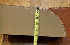 Faux Leather Storage Bin Caddy Towel Drinks 2 Tone Brown New Elegant Decor
