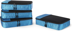 4-Piece Packing Cubes Travel Accessories Set, Luggage Organizer with Double Zipp