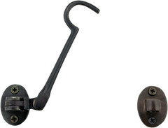 ™ Solid Brass Cabin Hook Latch – Oil Rubbed Bronze Swivel Pivot Eyelet Door Lock