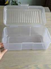 Vintage Rubbermaid Keepers Snap Case Shoe Box Clear Pink &Purple Hinged Lid 2281