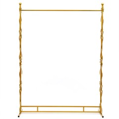 Gold Metal Wedding Arch Square 205 cm Iron Backdrop – Easy Assembly