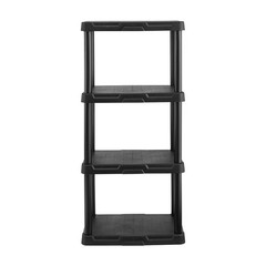 Hyper Tough Plastic Storage Shelf Garage Organizer Rack Unit Heavy Duty Home