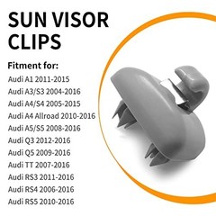 Interior Sun Visor Hook Clip Bracket 2-Pack for Audi A1 A3 A4 A5 Q3 Q5 OEM