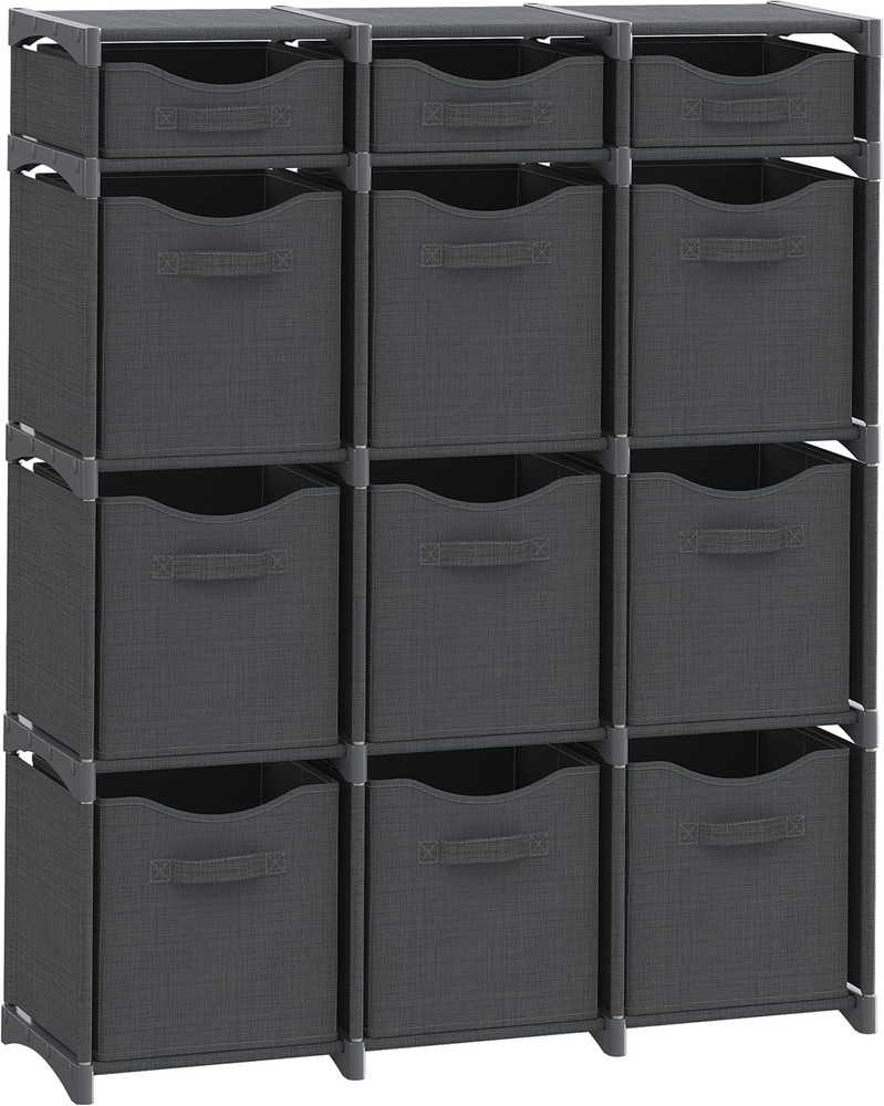 Pink Cube Storage Organizer with 12 Bins – Ideal for Toys, Clothes, and More!