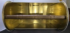 Vintage Holly Hobbie Metal Tin Storage Caddy Totes Wooden Handle 1970s Organizer