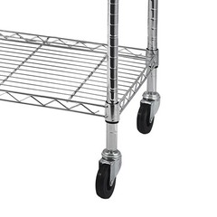 5 Tier Heavy Duty Large Wire Shelving Unit NSF Metal Shelf Rack Shelving Chrome