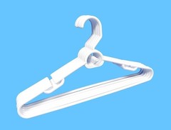 Plastic Attachable Hangers 6-Count White