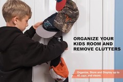 Contemporary Cap Rack FAV | Over Door Organizer for 40 Caps – Secure & Stylish