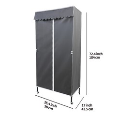 Metal Clothes Organizer Heavy Duty Clothing Garment Rack Closet Storage Shelf US