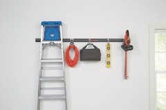 Fasttrack Garage Storage Utility Hooks 7 Piece Black All in One Rail Hook Kit &