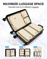 Keep Shape Packing Cubes for Travel, 6 Set Travel Cubes for Packing, Lightwei…