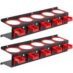2 Pcs Spray Bottle Storage Rack, Wall Mount Bottle Organizer Car Detailing, Stee