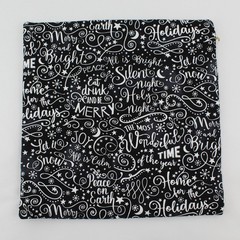 Hand-Made Fabric Storage Bag with Zipper – Holiday/Winter Theme