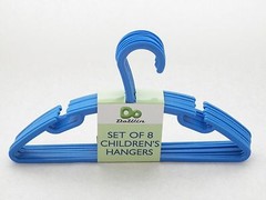Clothes Hangers Kids Childrens Plastic Slotted Hangars 11 inches NEW Lot of 24