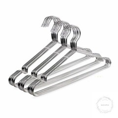30 Pack Heavy Duty Stainless Steel Hangers, Space-Saving Silver Clothes Hangers