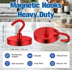 Magnetic Hooks Heavy Duty 110lb 50lb 25lb Strong hanger refrigerator red Purple