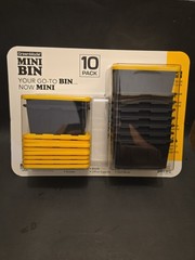 10 Pack Greenmade Mini Bins with Lids Stackable Storage Bins for Organizing