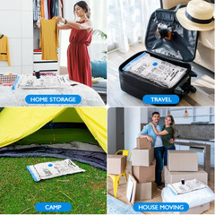 5Pack Vacuum Storage Bags Bedding Clothes Seal Travel Space Saver w/ Pump