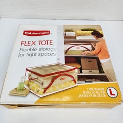 NEW Rubbermaid Flex Tote Flexible Storage 30 Gallon 27.5 x 16.5 x 5 Large