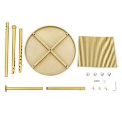 Gold Metal Handbag Purse Scarf Storage Stand 1.7m Height Scarf Display Stand