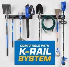 Kobalt 32-in Black Plastic Storage Rail Multipurpose Garage Wall Organizer Home
