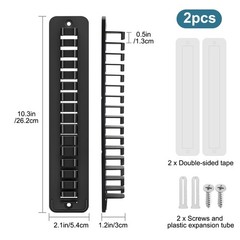 2PCS Wall-Mounted Baseball Cap Organizer Rack 16-Hat Holder with Strong Adhesive