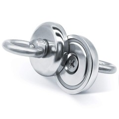 FINDMAG 40 LBS(18KG) Magnetic Hooks Super Strong 10PACK 40LBS, Silver