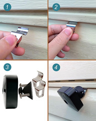Vinyl Siding Hooks Stainless Steel Clips for Outdoor Decorations Security