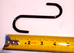 S HOOKS 10 PC. S HOOK PVC COATED BLACK (5″) INCH STEEL PLANT S-HOOK