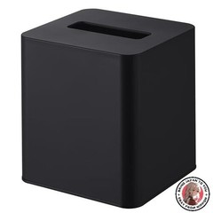 NEW Yamazaki Compact Tissue Case Square Black W12.8 x D12.1 x H13.7cm Tower