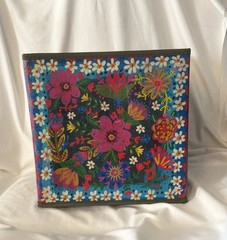 Natural Life Boho Flower Floral Collapsible Storage Cubes With Handles