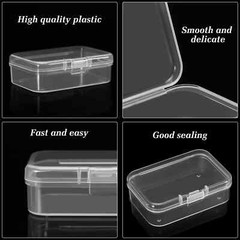 5Pcs/10Pcs PP Storage Box Mini Transparent Plastic Case Container Square Rectang