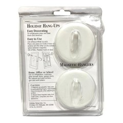 Holiday Hang-Ups Magnetic Hanger Set of Two White Wreath Hangers READ