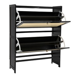 Natural Rattan Shoe Cabinet, Free Standing Shoe Racks, Shoe Cabinet