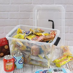 4-Pack 12 Litre Plastic Latching Storage Box w/ Clear Lid & Handle Containers
