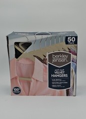 Berkley Jensen Anti-slip Velvet Hangers 50 Pack