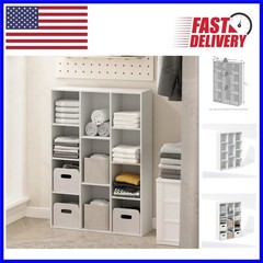 Elegant 11-Cube Closet Organizer – Freestanding Open Shelf System in White