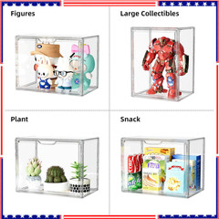 Clear Acrylic Display Case, Large Stackable Storage 1 Pack, X Large-Clear