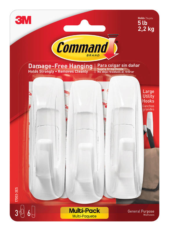 3M Command White Utility Hooks