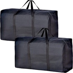 Extra Large Moving Bags with Strong Zippers & Carrying Handles Storage Bag Black
