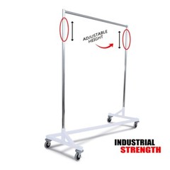 Only Hangers Industrial Strength Z Rack with Built-in Height Extensions – Decora