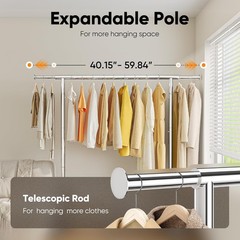 HOKEEPER Clothes Rack Clothing Racks for Hanging Clothes, Portable Clothes Rack