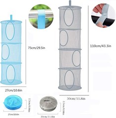2pcs Hanging Mesh Storage Organizer Bag Foldable Space Saving Organizer Room Bat