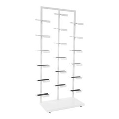 Stackable Commercial Shoe Rack Display Cabinet Three-post Single-sided Shoe Rack